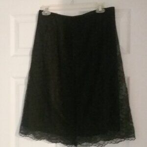 Size 10 Black Lace Overlay Skirt - George designs by Mark Eigen